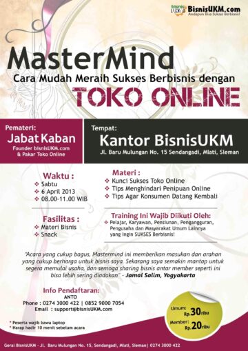 Seminar Toko Online Yogyakarta
