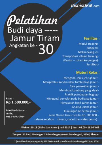 training jamur angkatan 30