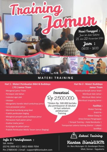 Pelatihan budidaya jamur angkatan 35
