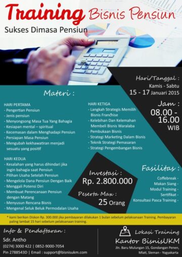 Training Bisnis Pensiun