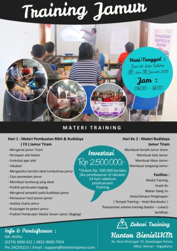 Pelatihan Budidaya Jamur Tiram Angkatan Ke-37