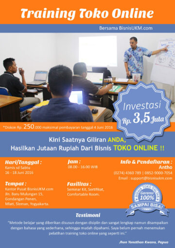 Training toko online Juni 2016