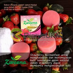 sabun herbal zweena strawberry
